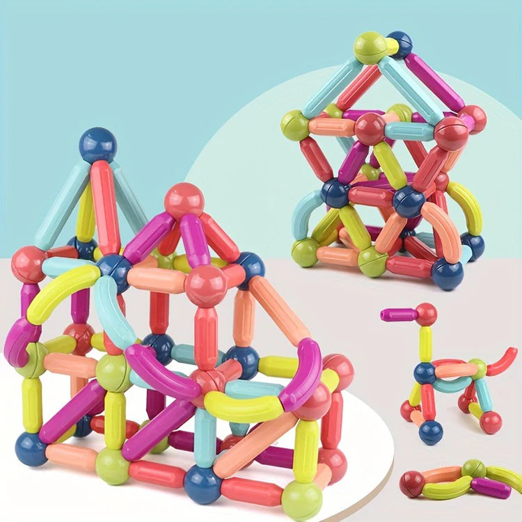 Bloques Magnéticos Didácticos 3D | Aprende y Crea Construcciones Increíbles