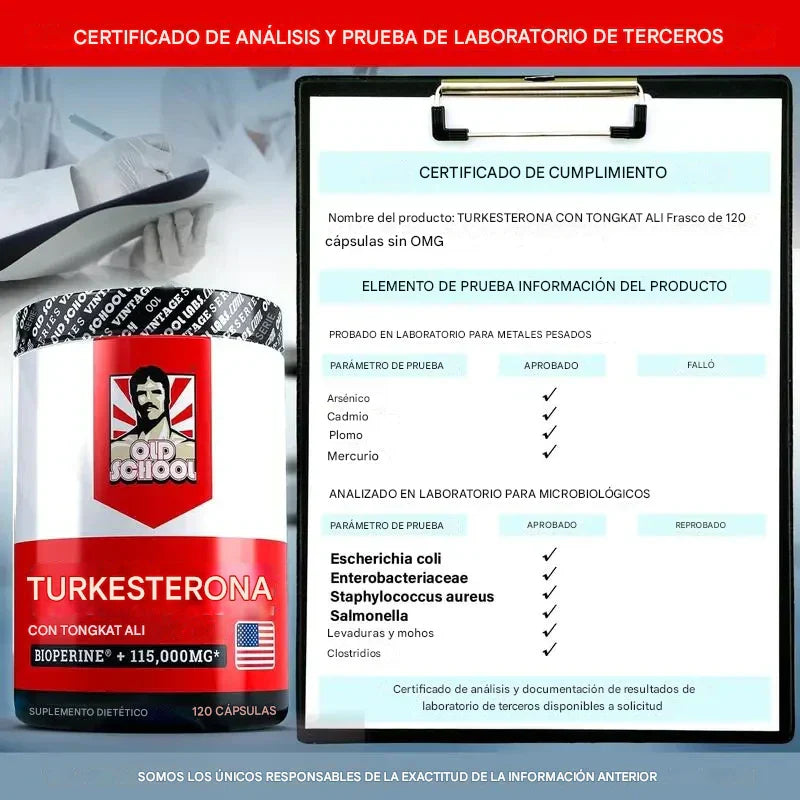 🔥TURKESTERONE 120 Caps - Aumenta tu rendimiento físico y mental