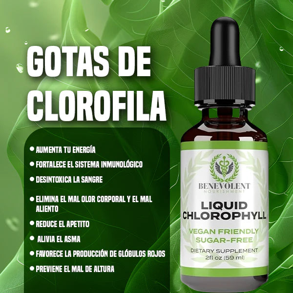 Benevolent™ Clorofila Liquida - Solución en Gotas