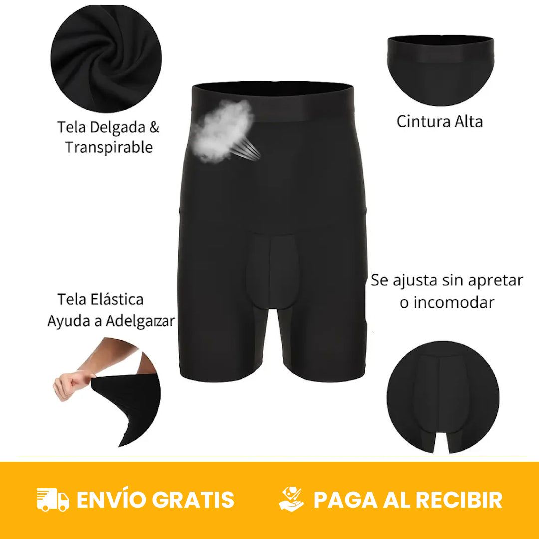CONTROLFIT ABS™ - Boxer Negro Con Faja Neopreno