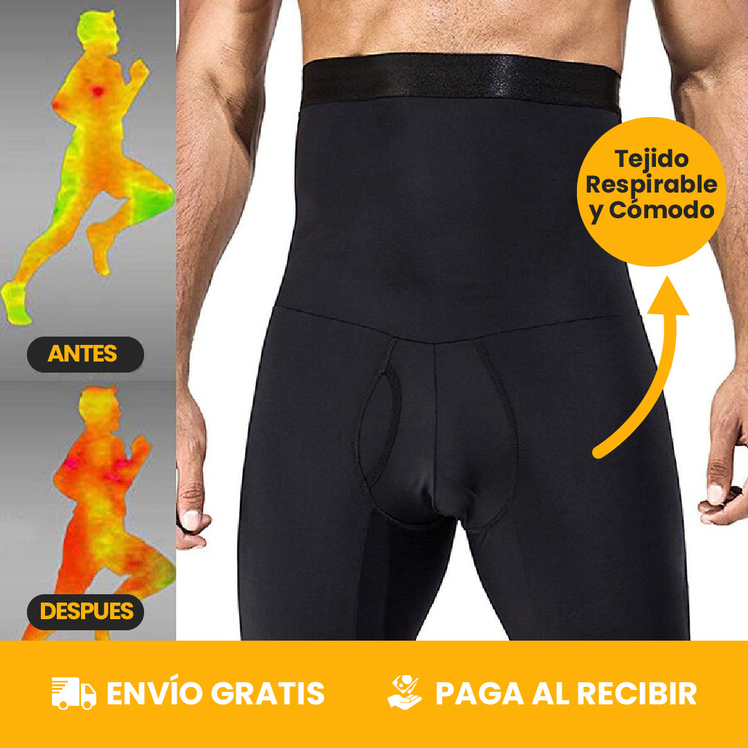 CONTROLFIT ABS™ - Boxer Negro Con Faja Neopreno