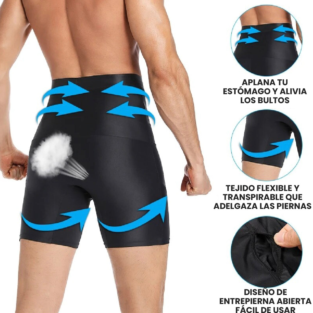 CONTROLFIT ABS™ - Boxer Negro Con Faja Neopreno