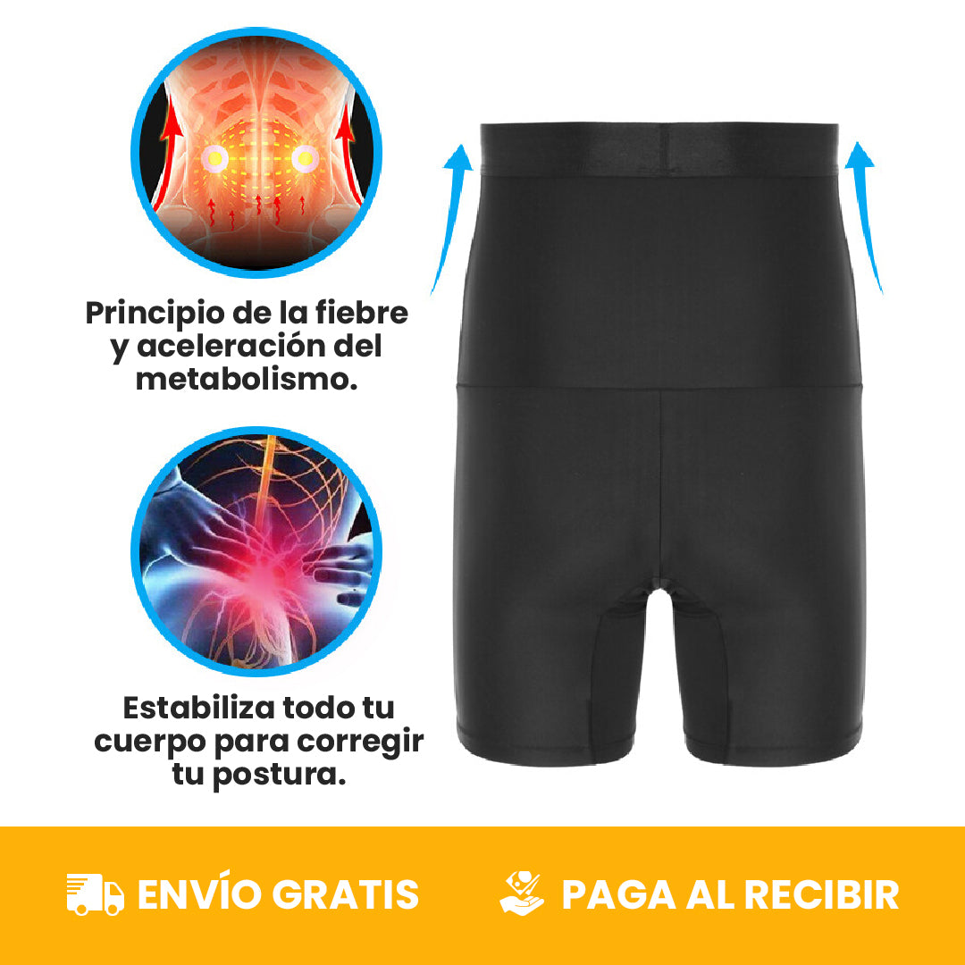 CONTROLFIT ABS™ - Boxer Negro Con Faja Neopreno