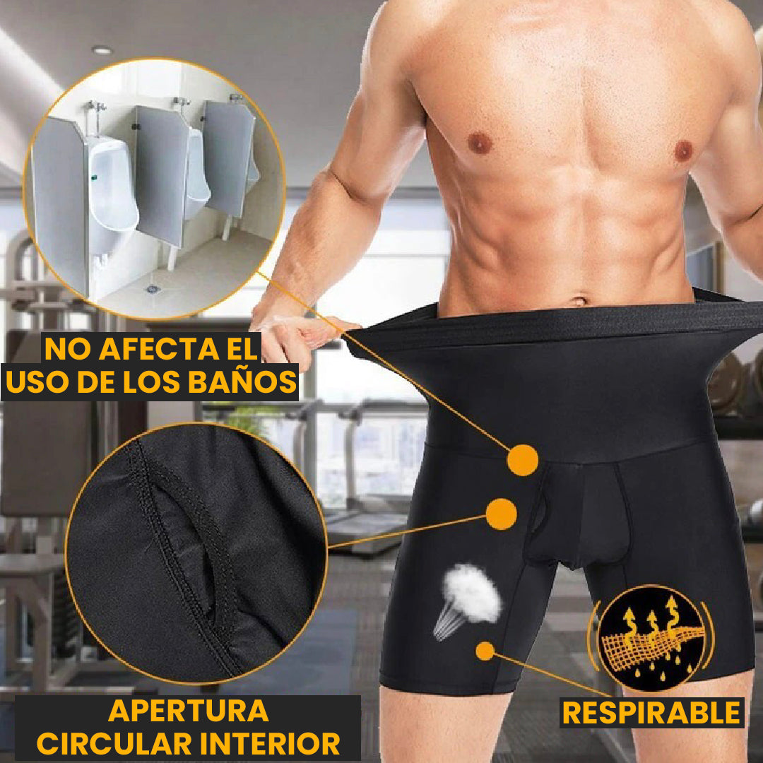 CONTROLFIT ABS™ - Boxer Negro Con Faja Neopreno