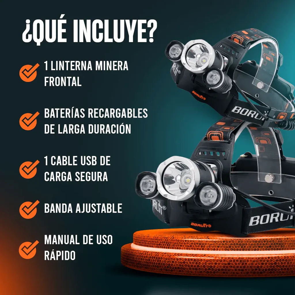 🔦La Linterna Todo Terreno Multiusos Premium Linterna de Cabeza Frontal con luces LED - 🚨
