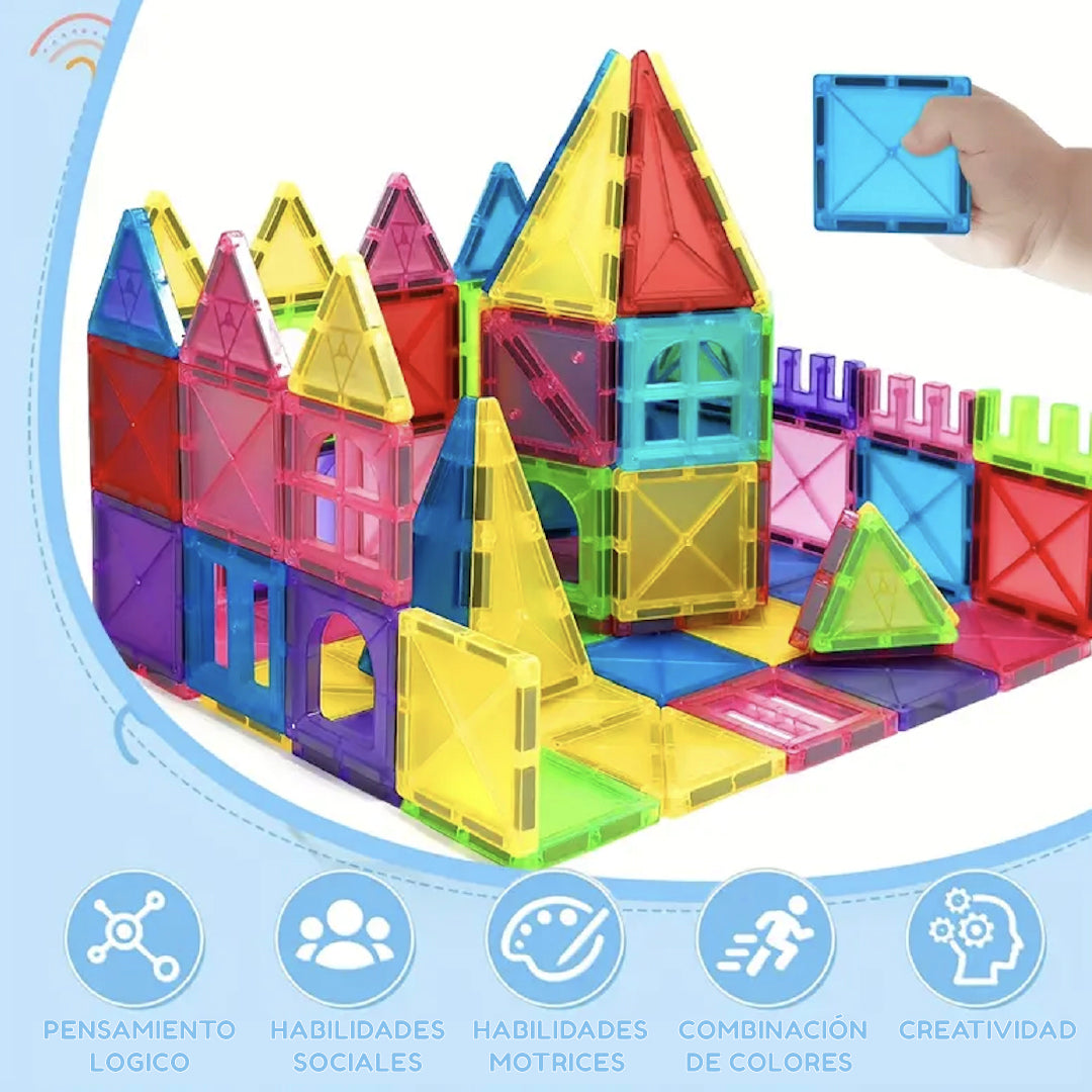 🧩 MAGNETIC WORLD – Set de Bloques Magnéticos 2D (30 piezas)