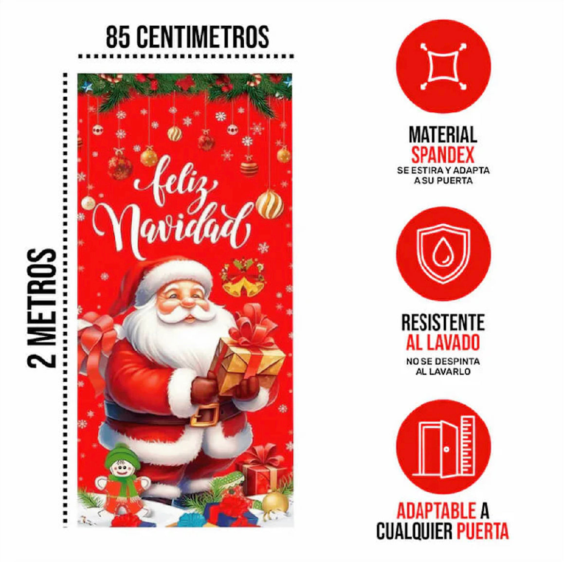 Forro Navideño para Puerta™ 🚪🎅🏻