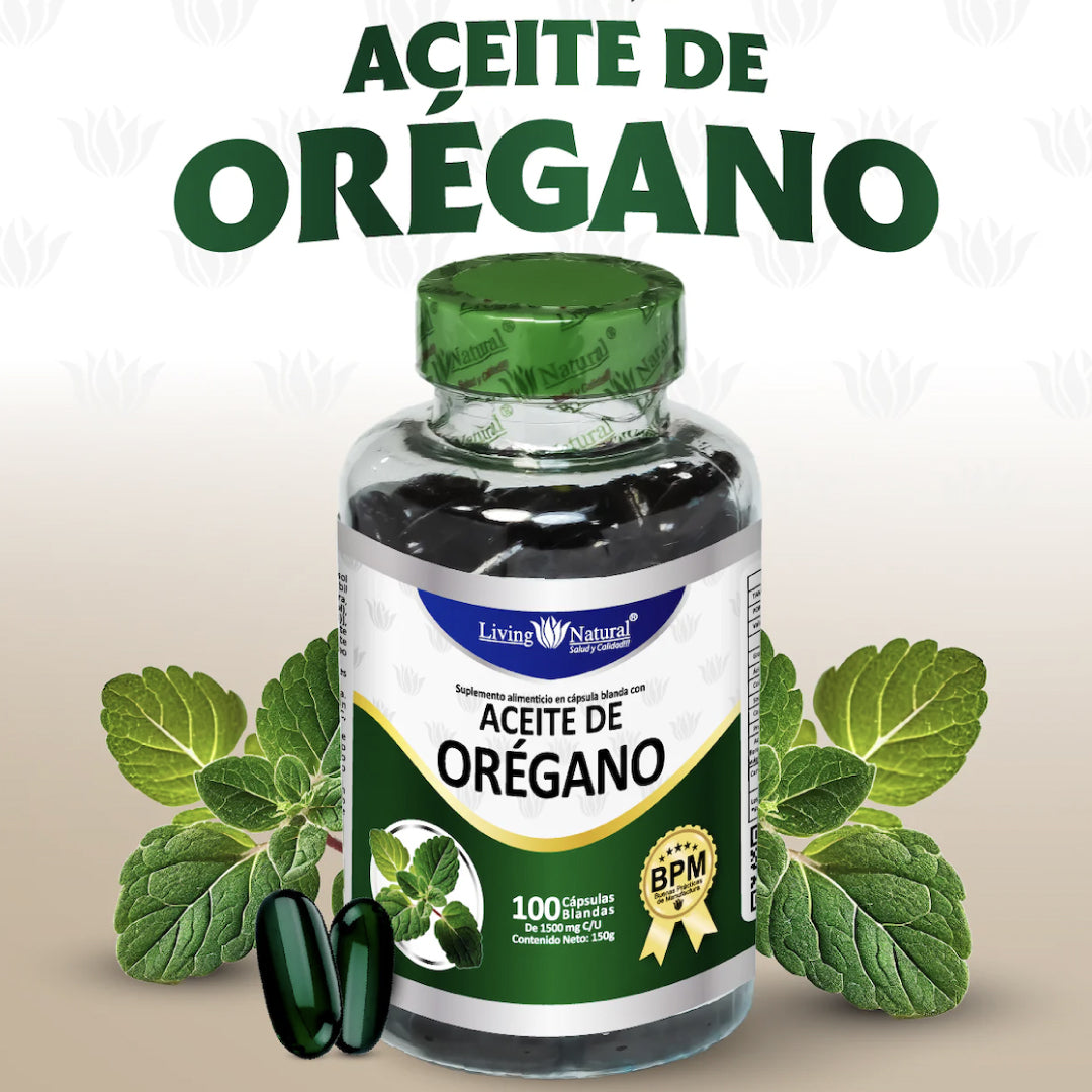 El Antibiótico Natural Más Poderoso - Aceite de Oregano 1500Mg / 100 Cps