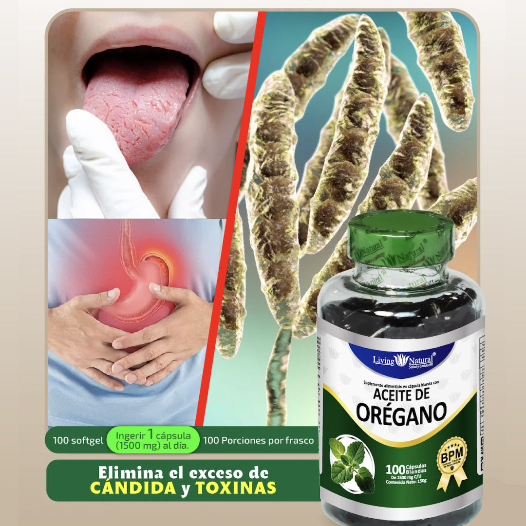 El Antibiótico Natural Más Poderoso - Aceite de Oregano 1500Mg / 100 Cps