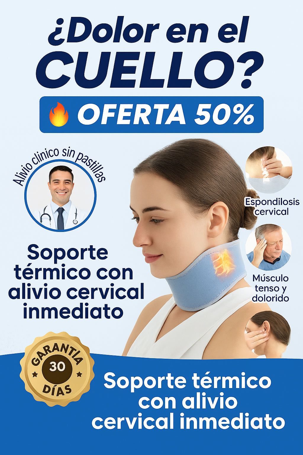 🔥 PROMO ESPECIAL 50% OFF - Soporte Cervical + Regalo Relivio 🚀