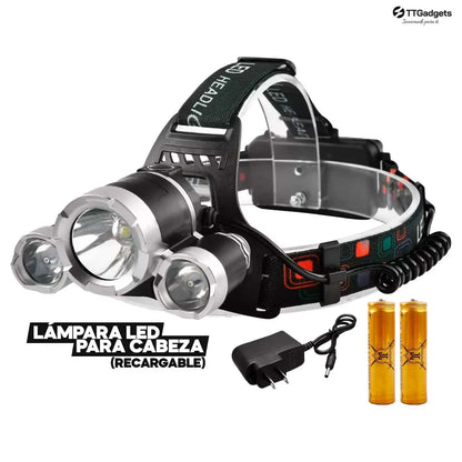 Lámpara Led para Cabeza Recargable & Lampara Minera SuperLight™