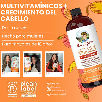 Multivitamínico Mary Ruths líquido + Lustriva®