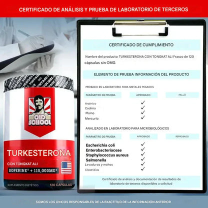 🔥TURKESTERONE 120 Caps - Aumenta tu rendimiento físico y mental