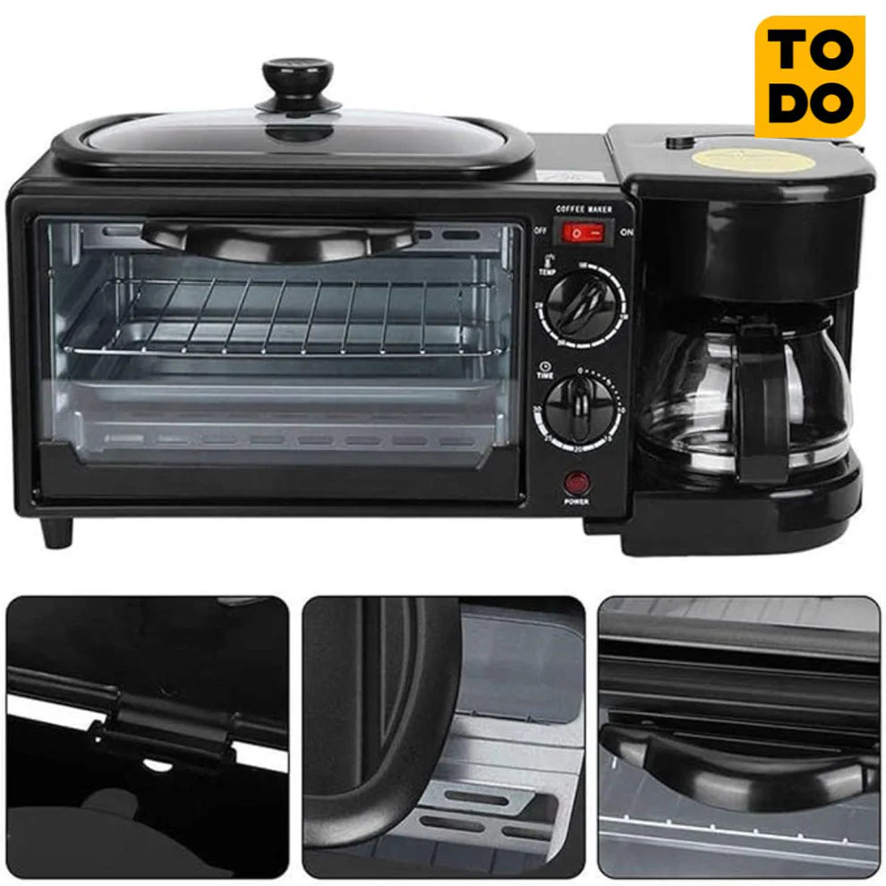 Horno tostador plancha y cafetera [1 año de Garantía]