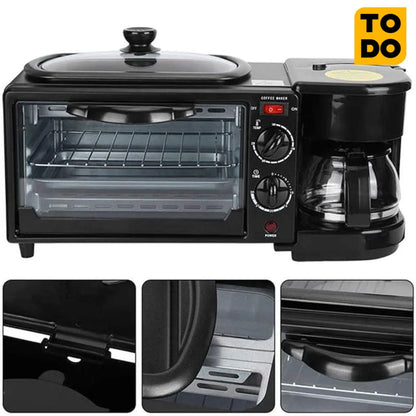 Horno tostador plancha y cafetera [1 año de Garantía]