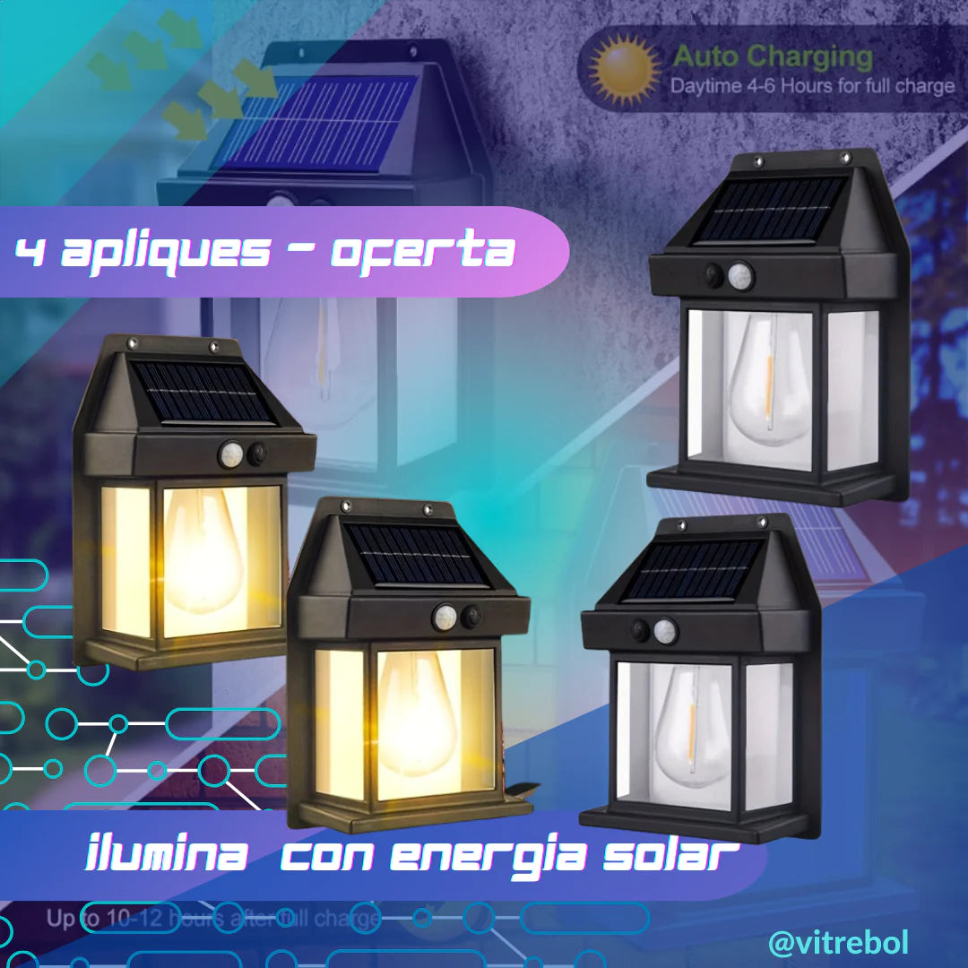 APLIQUE SOLAR - LLEVE 4 UNIDADES