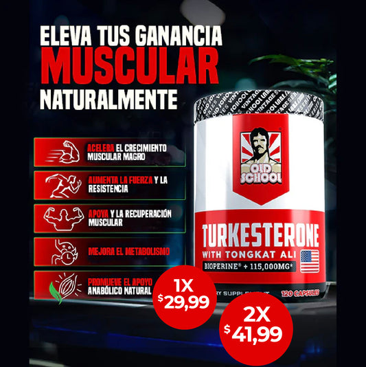 🔥TURKESTERONE 120 Caps - Aumenta tu rendimiento físico y mental