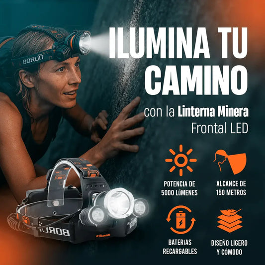 🔦La Linterna Todo Terreno Multiusos Premium Linterna de Cabeza Frontal con luces LED - 🚨
