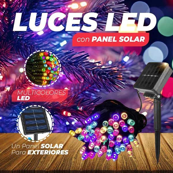 🎄Luces de Navidad Con Panel Solar 100LED🎄