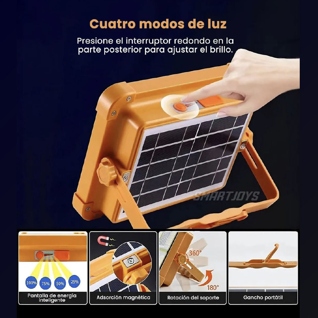 Ledvance™ - Reflector Solar Portátil Recargable 200w™ 4 Modos de Uso