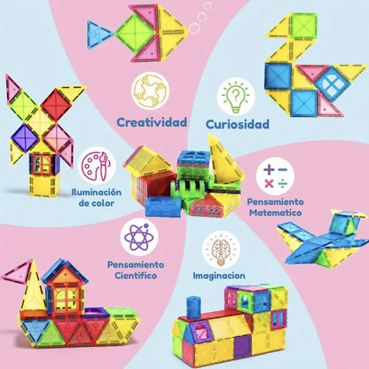 🧩 MAGNETIC WORLD – Set de Bloques Magnéticos 2D (30 piezas)