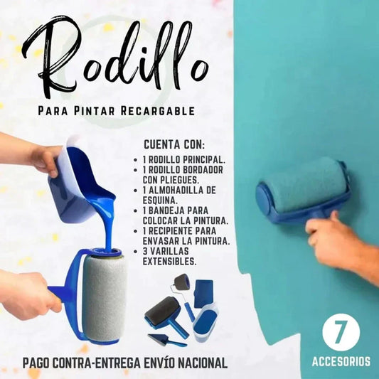 KIT PAINT ROLLER PRO® - Rodillo para Pintar Recargable