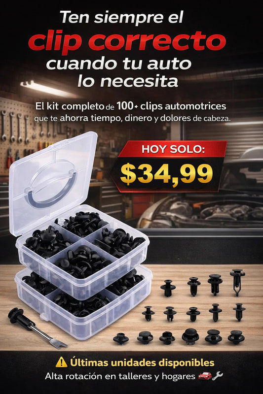 KIT DE SUJETADORES PARA AUTO - 100+ clips automotrices