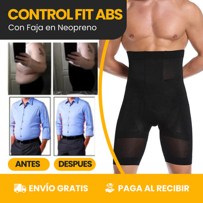 CONTROLFIT ABS™ - Boxer Negro Con Faja Neopreno