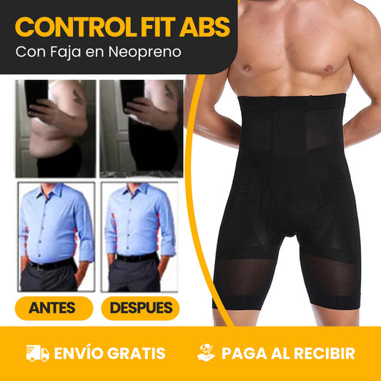 CONTROLFIT ABS™ - Boxer Negro Con Faja Neopreno