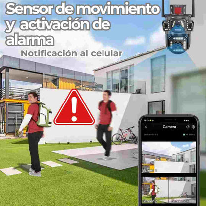 CAMARA DE SEGURIDAD 3 PANTALLAS + 🚨-ROTACION 355°-90°