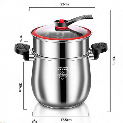 Olla Premium a Presión de Acero Inoxidable 8L